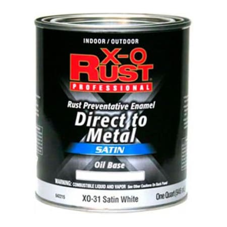 General Paint Interior/Exterior Paint, Satin, Oil Base, Satin White, 1 qt 642215